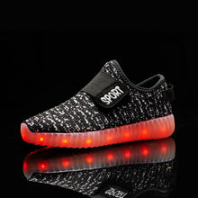 Load image into Gallery viewer, USB Recharge Glowing Shoes Children&#39;s Hook Loop  Led Luminous Shoes