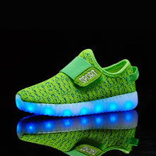 Load image into Gallery viewer, USB Recharge Glowing Shoes Children&#39;s Hook Loop  Led Luminous Shoes