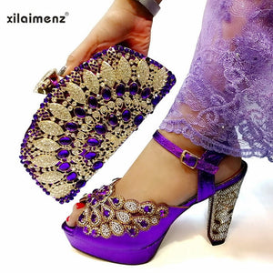 2020  High Quality Italian Women Shoes and Bag To Match for Party
