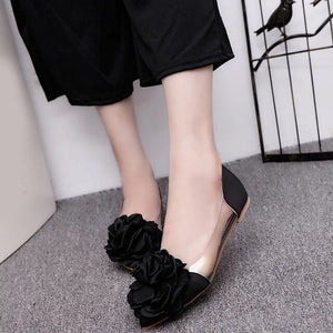 Spring Flats Women Shoes Transparent  Pointed Toe Slip
