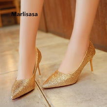 Load image into Gallery viewer, Women Fashion Golden Comfortable on Lady Wedding Party High Heel