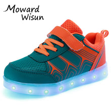 Load image into Gallery viewer, Light Glowing Luminous Sneakers with light sole for Kids Boys Girls