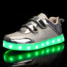 Load image into Gallery viewer, USB Charging Basket Led Children Shoes With Light Up Boys&amp;Girls