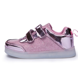 USB Charging Basket Led Children Shoes With Light Up Boys&Girls