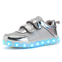 Load image into Gallery viewer, USB Charging Basket Led Children Shoes With Light Up Boys&amp;Girls