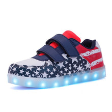 Load image into Gallery viewer, USB Charging Basket Led Children Shoes With Light Up Boys&amp;Girls