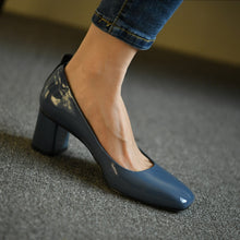 Load image into Gallery viewer, Genuine Leather Pumps Women Square Toe Footwear 2020