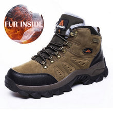 Load image into Gallery viewer, New arrival Winter Pro-Mountain Outdoor Hiking Shoes For Men Women Add Fur Hiking Boots Walking Warm Training Trekking Footwear