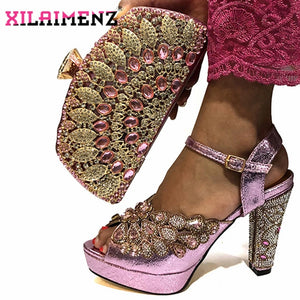 2020  High Quality Italian Women Shoes and Bag To Match for Party