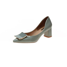 Load image into Gallery viewer, 2020 New Thick Heeled Pointed Ladies Shallow Mouth High Buckle Summer Heels