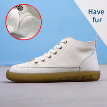 Load image into Gallery viewer, Genuine Leather Women&#39;s Boots Autumn  Casual Lace-Up Round Toe Ladies