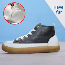 Load image into Gallery viewer, Genuine Leather Women&#39;s Boots Autumn  Casual Lace-Up Round Toe Ladies