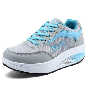 2020 Fashion Women Sneakers Spring/Summer Mesh Increased Soft Bottom Sports Shoes