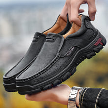 Load image into Gallery viewer, cow leather men brand running shoes genuine leather breathable