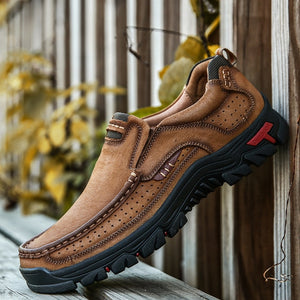 cow leather men brand running shoes genuine leather breathable