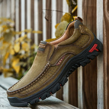 Load image into Gallery viewer, cow leather men brand running shoes genuine leather breathable