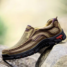 Load image into Gallery viewer, cow leather men brand running shoes genuine leather breathable