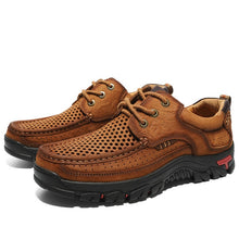 Load image into Gallery viewer, cow leather men brand running shoes genuine leather breathable