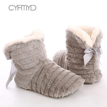 Load image into Gallery viewer, Butterfly Knot Winter Indoor Shoes For Girls Warm Plush Home Slippers Soft size 36-42 Superstar