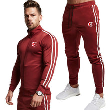 Load image into Gallery viewer, 2020 New Men Fashion Zipper Tracksuit Sport Suit Men&#39;s Set