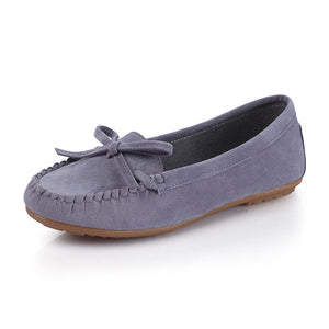Women Breathable Butterfly-knot Casual Shoes Fashion Flock