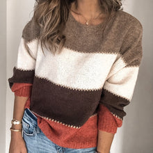 Load image into Gallery viewer, Fashion Patchwork  Autumn Winter Sweater 2020 Women Jumper
