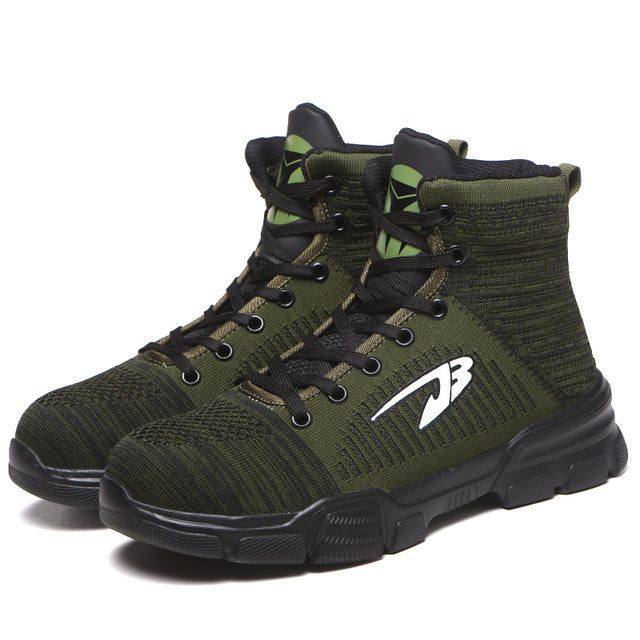 Man Toe Breathable Non Slip Light Weight Fashionable Anti Smashing Puncture Proof Ourdoors High Cut