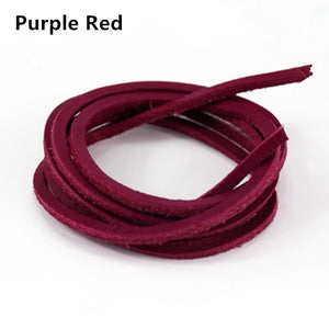 Leather shoes Cowhide Cutting Laces Casual Shoelaces