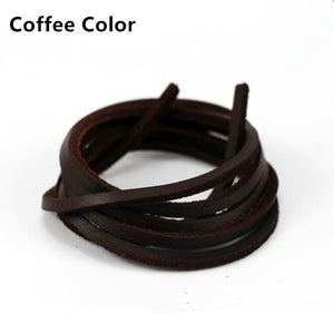 Leather shoes Cowhide Cutting Laces Casual Shoelaces