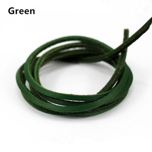 Leather shoes Cowhide Cutting Laces Casual Shoelaces