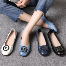 Load image into Gallery viewer, 2020 new autumn leather ladies flat soft breathable Non-slip women shoes
