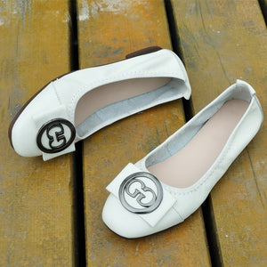 2020 new autumn leather ladies flat soft breathable Non-slip women shoes