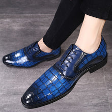 Load image into Gallery viewer, Formal Men&#39;s Crocodile  Leather Shoes Toe Casual Party Office Platform