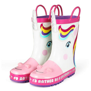 Rain Boots Cute Unicorn Printed Children's Rubber