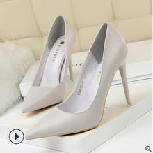 Load image into Gallery viewer, Patent Leather Thin Heels Office New Arrival Pumps Fashion High Heels Women&#39;s
