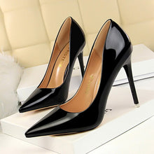 Load image into Gallery viewer, Patent Leather Thin Heels Office New Arrival Pumps Fashion High Heels Women&#39;s