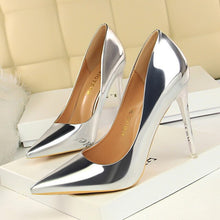 Load image into Gallery viewer, Patent Leather Thin Heels Office New Arrival Pumps Fashion High Heels Women&#39;s