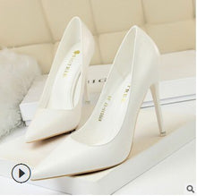 Load image into Gallery viewer, Patent Leather Thin Heels Office New Arrival Pumps Fashion High Heels Women&#39;s