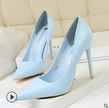 Load image into Gallery viewer, Patent Leather Thin Heels Office New Arrival Pumps Fashion High Heels Women&#39;s