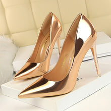 Load image into Gallery viewer, Patent Leather Thin Heels Office New Arrival Pumps Fashion High Heels Women&#39;s