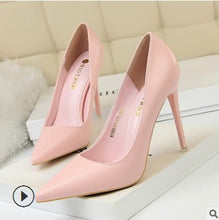 Load image into Gallery viewer, Patent Leather Thin Heels Office New Arrival Pumps Fashion High Heels Women&#39;s