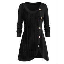 Load image into Gallery viewer, Winter Solid Buttons Tunic Sweater Women 2020