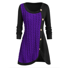 Load image into Gallery viewer, Winter Solid Buttons Tunic Sweater Women 2020