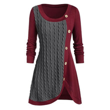 Load image into Gallery viewer, Winter Solid Buttons Tunic Sweater Women 2020