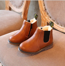 Load image into Gallery viewer, 2020 New Autumn Children Leather Warm Kids Snow Girls Boys Rubber Boots Fashion Sneakers