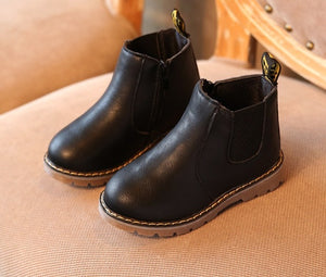 2020 New Autumn Children Leather Warm Kids Snow Girls Boys Rubber Boots Fashion Sneakers