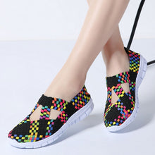 Load image into Gallery viewer, 2020 Summer women flats shoes woven elastic shoes cutout casual ballet