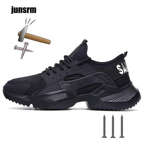 New 36-46 Lightweight safety shoes men  steel toe Anti-crush Anti-piercing breathable wear-resistance work shoes Excellent grip