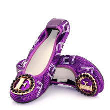 Load image into Gallery viewer, Shiny Crystal Applique Large Size 44&amp;45 Women Shoes Comfortable 2020