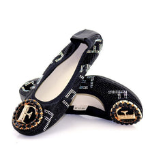 Load image into Gallery viewer, Shiny Crystal Applique Large Size 44&amp;45 Women Shoes Comfortable 2020